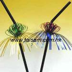 TS04007BLA FOIL WILLOW ON BLACK STRAW   