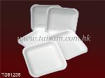 TS81235 9-1/4" SQUARE SHAPE DISPOSABLE WHITE PAPER PLATE  